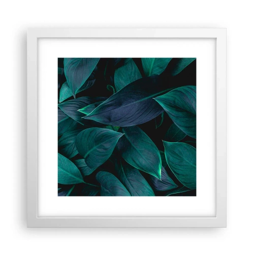 Affiche dans un cadre blanc - Poster - le vert lui-même - 30x30 cm