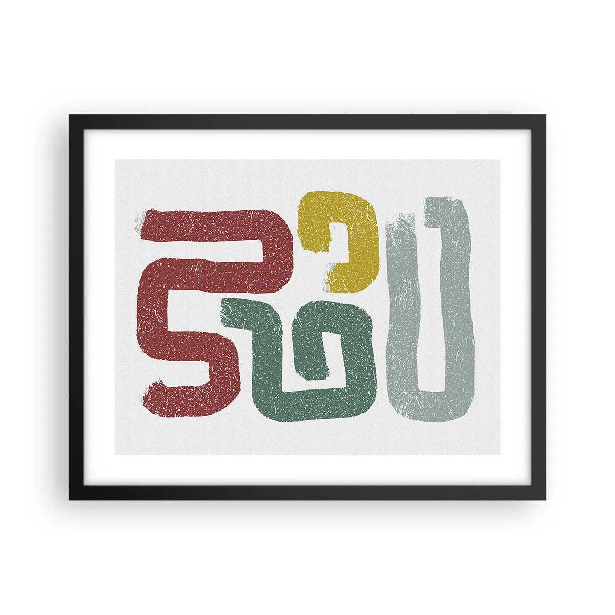 Affiche dans un cadre noir - Poster - Dans une langue inconnue - 50x40 cm