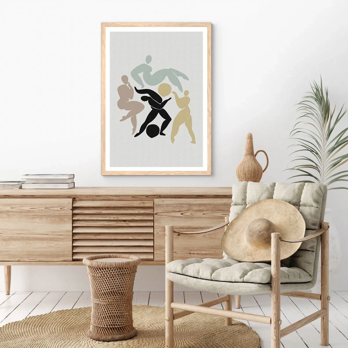 Affiche dans un chêne clair - Poster - Faire de l'exercice pour la santé et la beauté - 61x91 cm