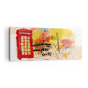 Impression sur toile - Image sur toile - La ville de la variété - 100x40 cm