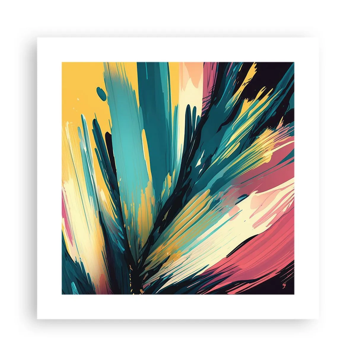 Affiche - Poster - Composition – une explosion de joie - 40x40 cm