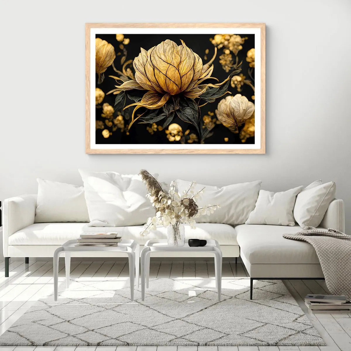 Affiche dans un chêne clair - Poster - Fragilité subtile - 50x40 cm