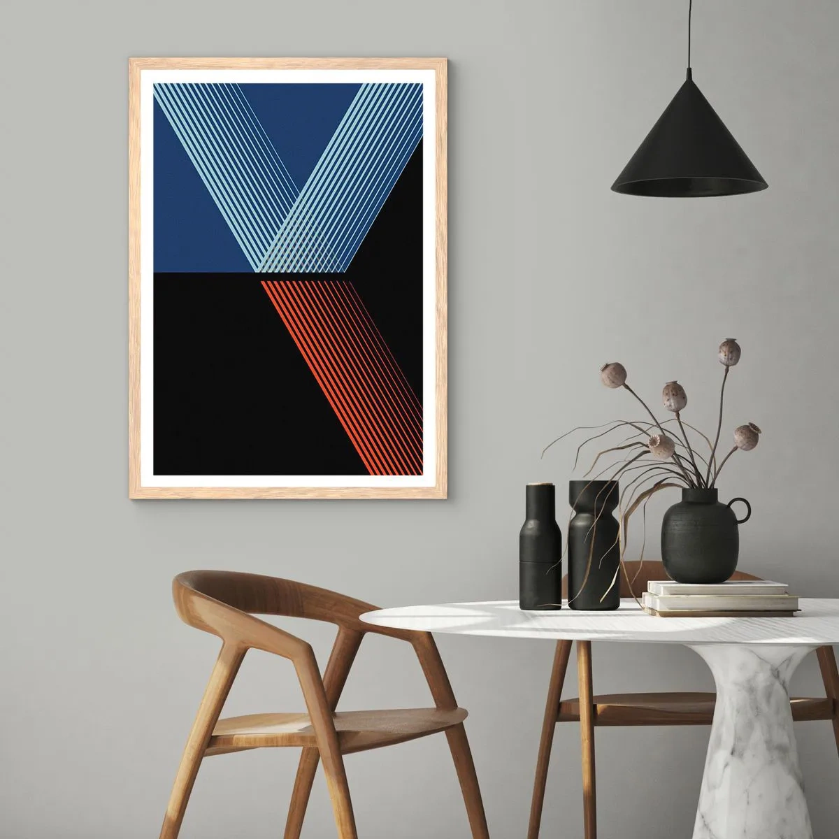 Affiche dans un chêne clair - Poster - Histoire simple - 61x91 cm