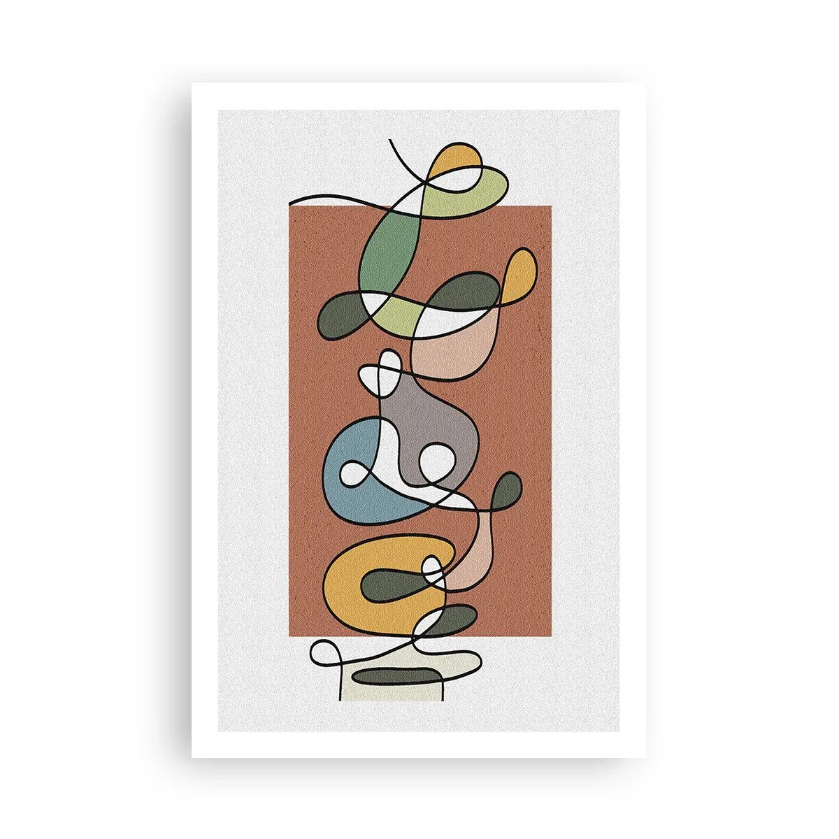 Affiche - Poster - Abstraction : danse colorée - 61x91 cm