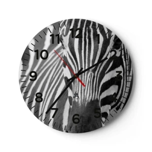 Horloge murale - Pendule murale - Le monde est noir et blanc - 30x30 cm