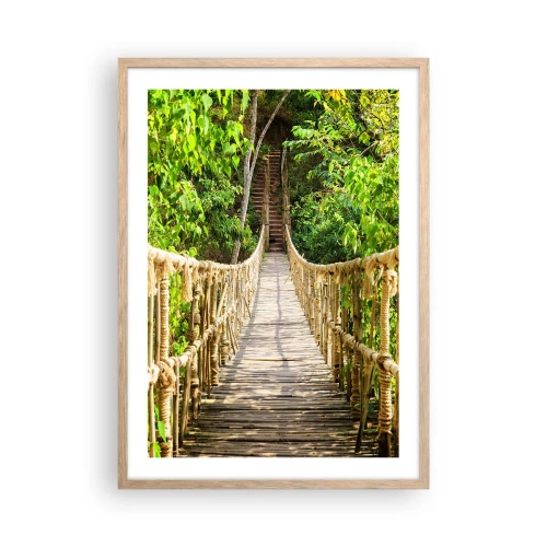 Affiche dans un chêne clair - Poster - Suspendu dans la nature - 50x70 cm