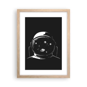 Affiche dans un chêne clair - Poster - Sympa la vue - 30x40 cm