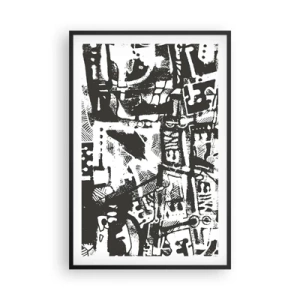 Affiche dans un cadre noir - Poster - Ordre ou chaos? - 61x91 cm