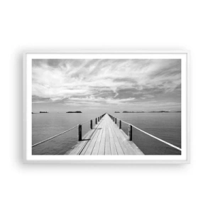 Affiche dans un cadre blanc - Poster - Et peut-être un voyage... - 91x61 cm