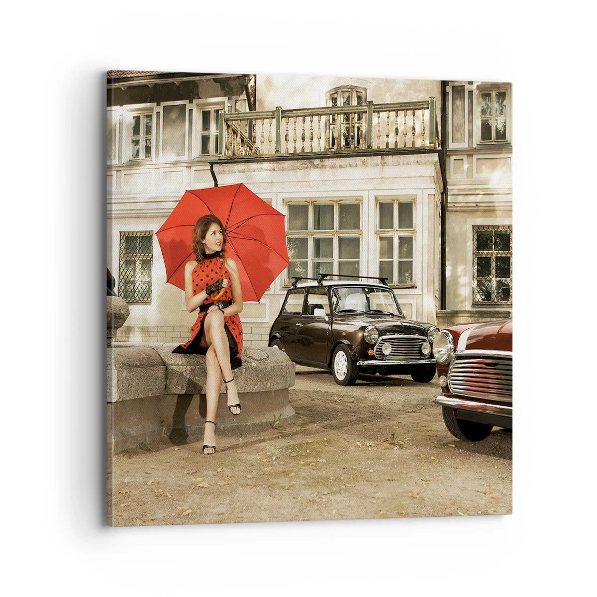 Impression sur toile - Image sur toile - Un mini-voyage sentimental - 70x70 cm