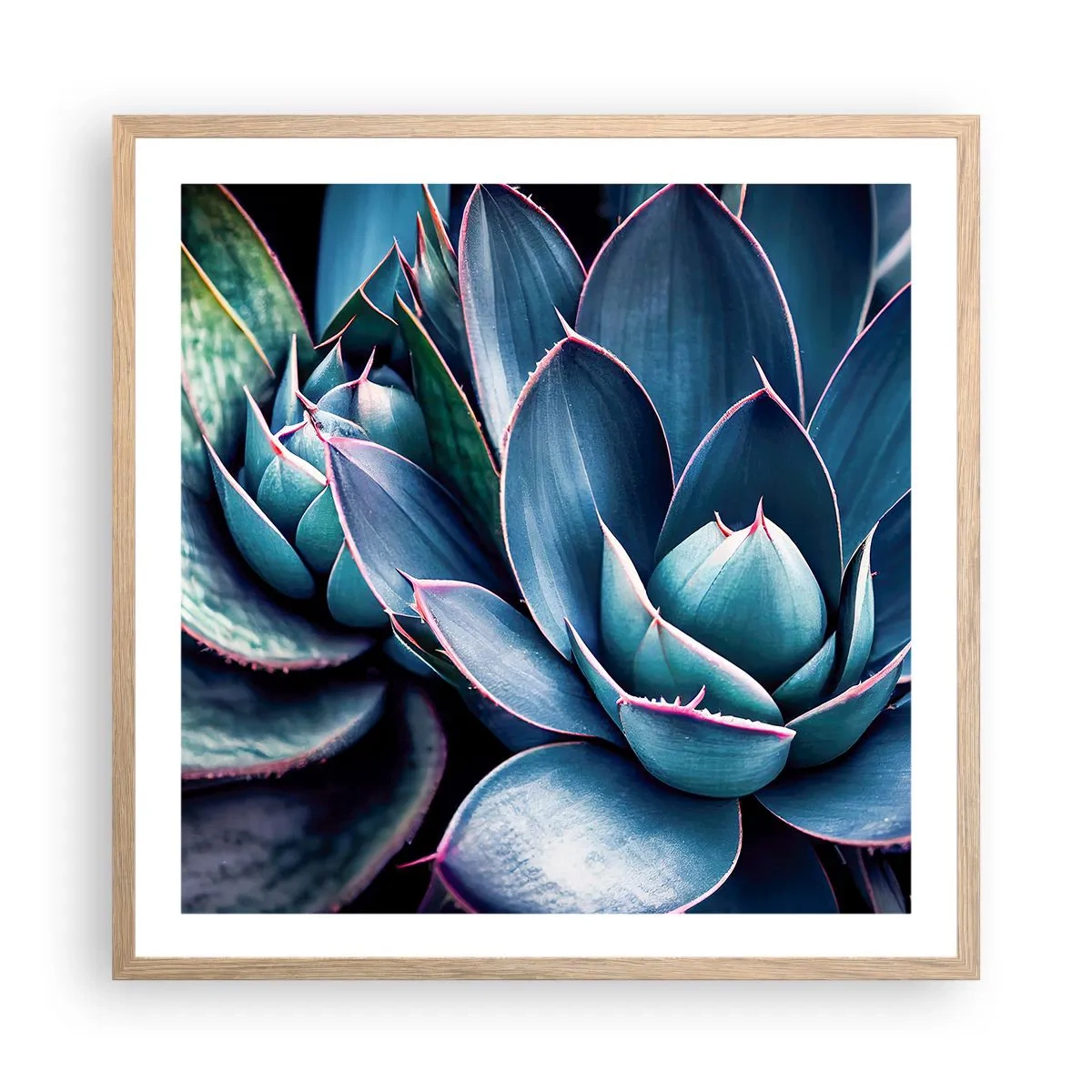 Affiche dans un chêne clair - Poster - Force vital - 60x60 cm