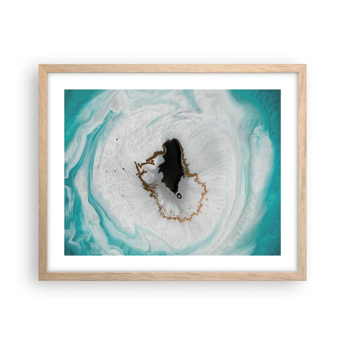 Affiche dans un chêne clair - Poster - Pénétrer à l'intérieur - 50x40 cm