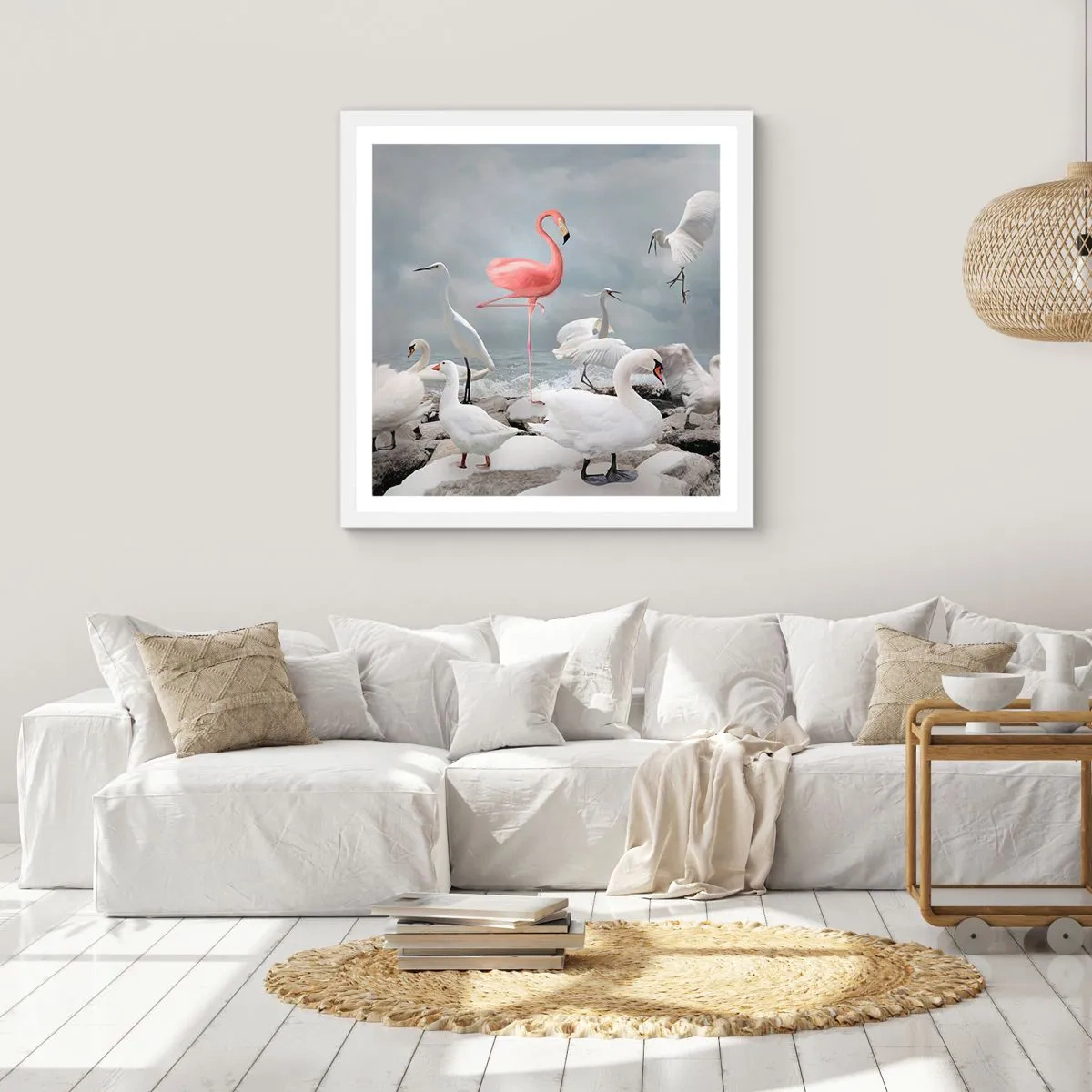 Affiche dans un cadre blanc - Poster - Comment suis-je arrivé là? - 30x30 cm