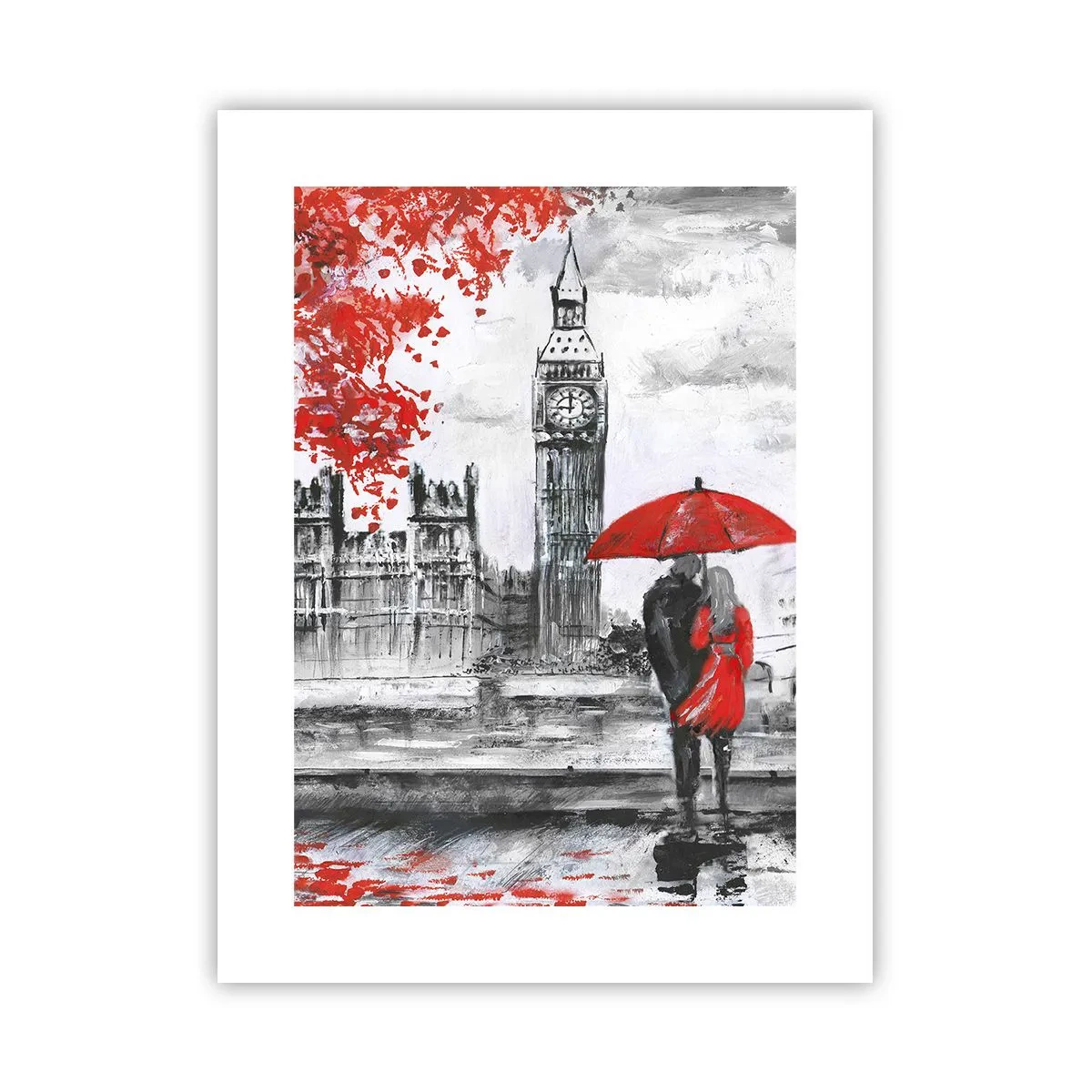 Affiche - Poster - Amoureux de Londres - 30x40 cm
