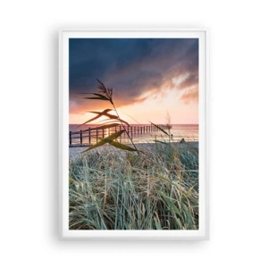 Affiche dans un cadre blanc - Poster - Ça ne passe pas avec le vent - 70x100 cm