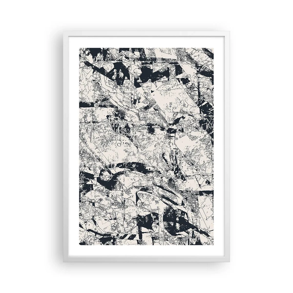 Affiche dans un cadre blanc - Poster - Interpénétration des contraires - 50x70 cm