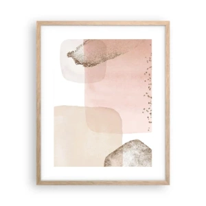 Affiche dans un chêne clair - Poster - Regard à travers la couleur - 40x50 cm