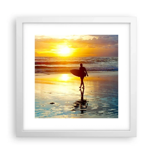 Affiche dans un cadre blanc - Poster - Le retour du guerrier - 30x30 cm