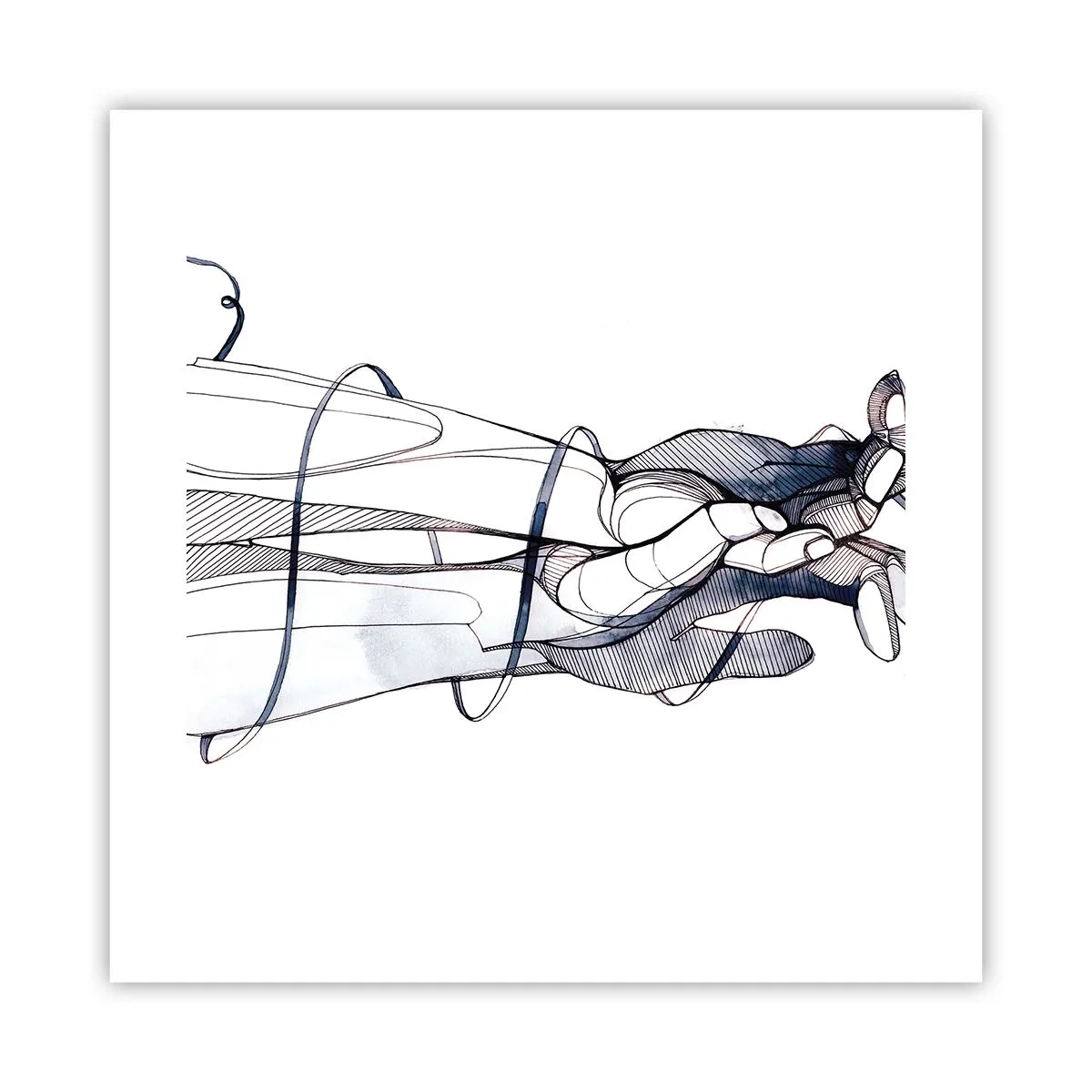 Affiche - Poster - Étude du touché - 40x40 cm