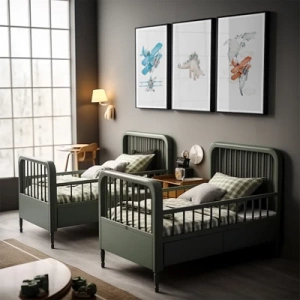 Vintage airplane twins - Inspiration pour une chambre d'enfant