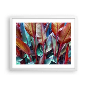 Affiche dans un cadre blanc - Poster - Un fourré coloré - 50x40 cm