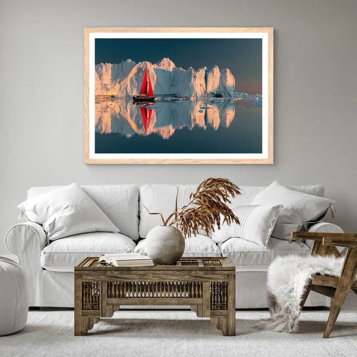 Affiche dans un chêne clair - Poster - Aux limites du monde - 50x40 cm