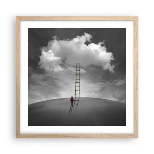 Affiche dans un chêne clair - Poster - Tout est possible - 50x50 cm