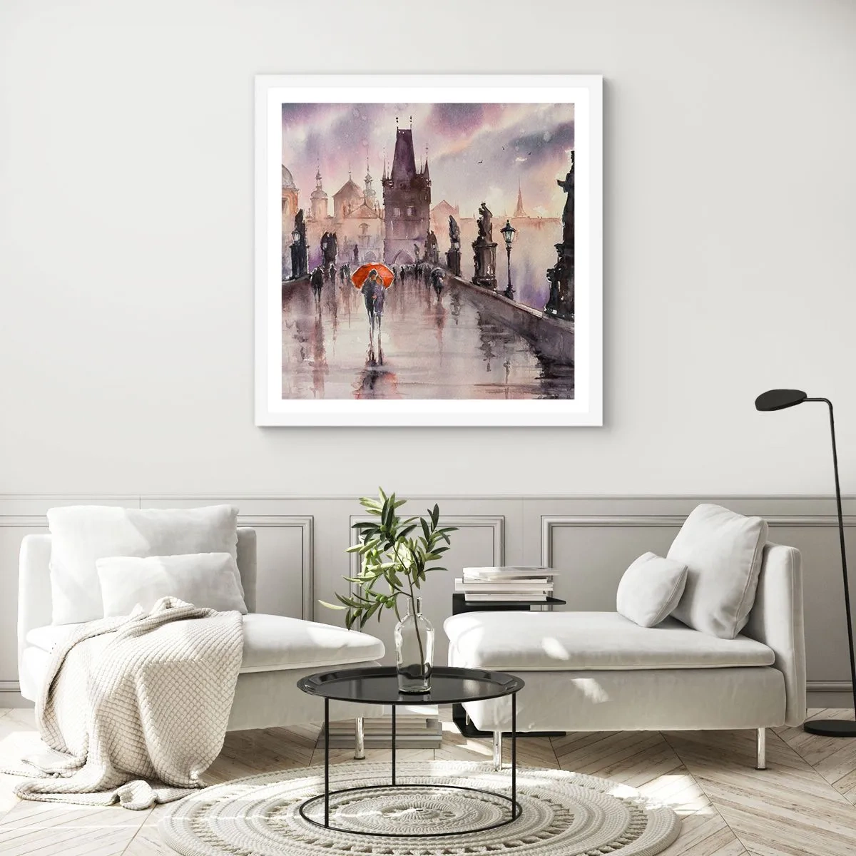 Affiche dans un cadre blanc - Poster - Les gens ne changent pas - 30x30 cm