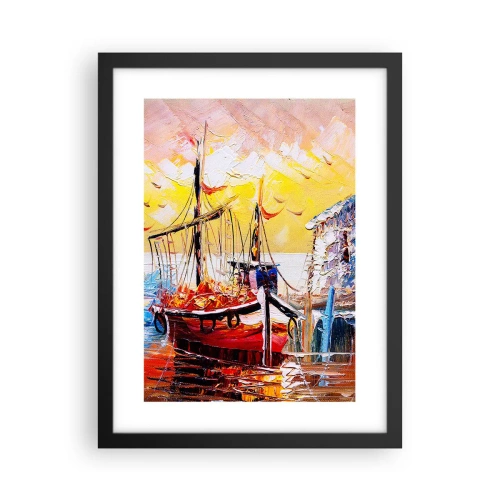 Affiche dans un cadre noir - Poster - Bon retour - 30x40 cm