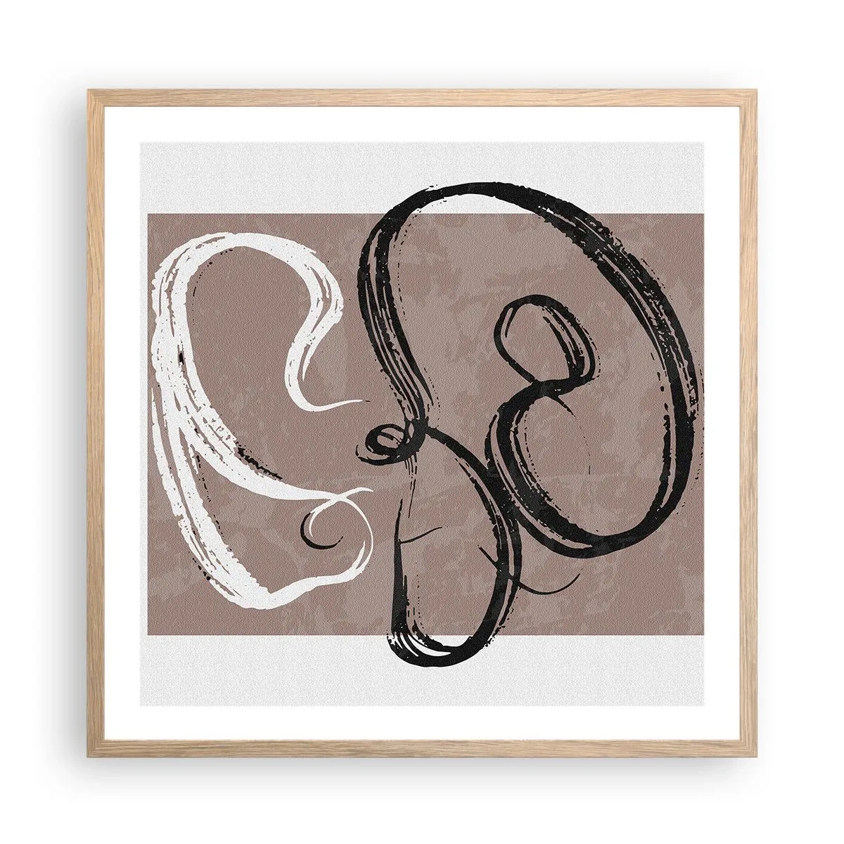 Affiche dans un chêne clair - Poster - Composition – la recherche de la plénitude - 60x60 cm