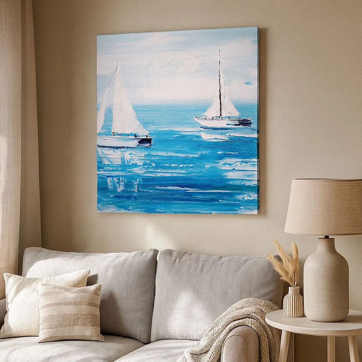 Impression sur toile - Image sur toile - Avec un ami à mes côtés - 30x30 cm