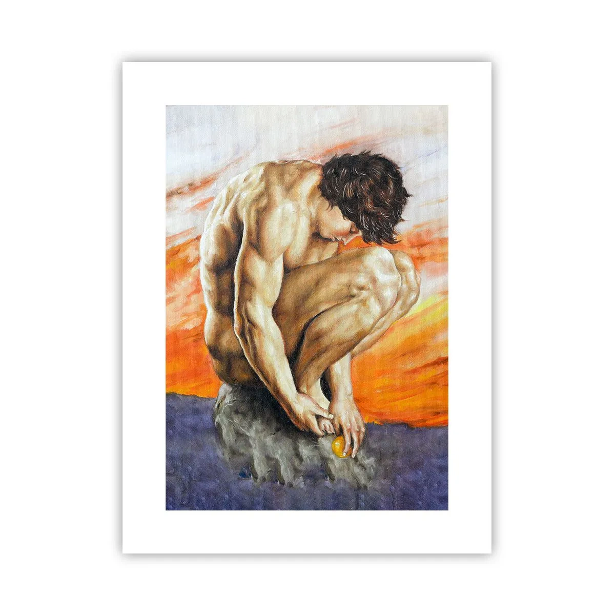 Affiche - Poster - Plongé dans ses pensées - 30x40 cm