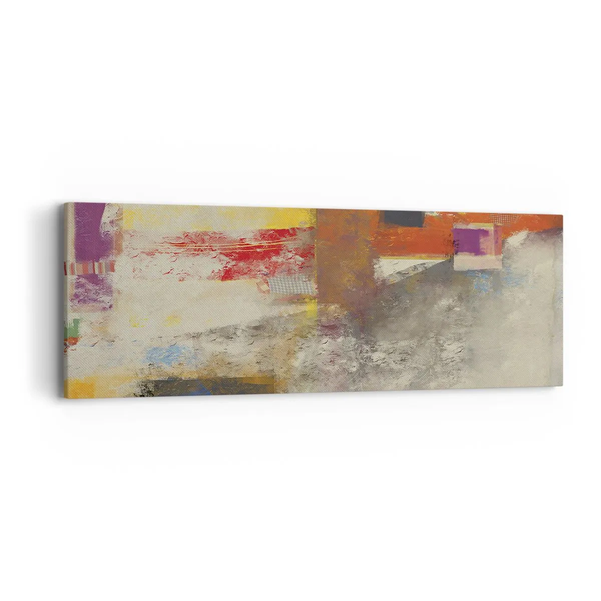 Impression sur toile - Image sur toile - Géométrie des couleurs - 90x30 cm
