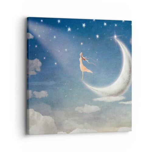 Impression sur toile - Image sur toile - Valise bleue - 30x30 cm