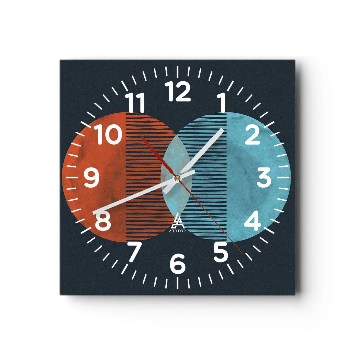 Horloge murale - Pendule murale - Fantaisie astronomique - 30x30 cm