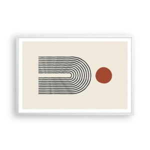 Affiche dans un cadre blanc - Poster - Le magnétisme des formes et des couleurs - 91x61 cm