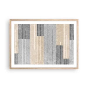 Affiche dans un chêne clair - Poster - Composition : se tenir droit - 70x50 cm