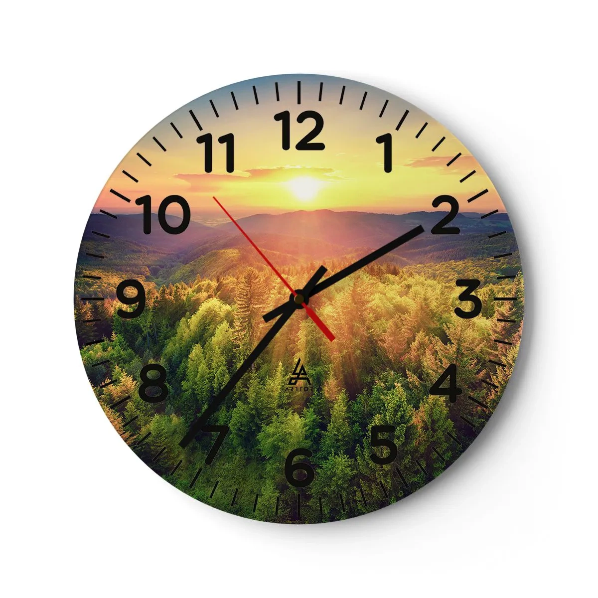 Horloge murale - Pendule murale - Monts et sommets - 30x30 cm