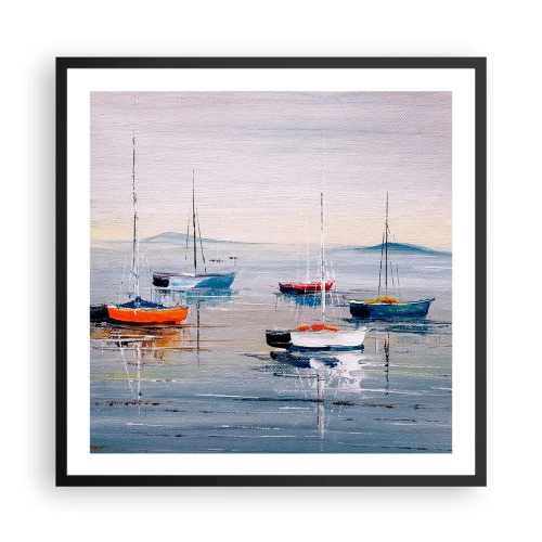 Affiche dans un cadre noir - Poster - Un repos bien mérité - 60x60 cm