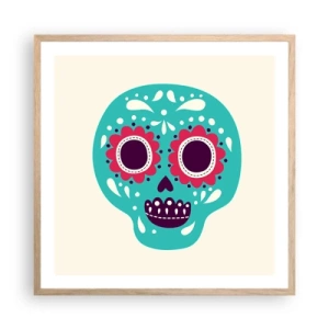 Affiche dans un chêne clair - Poster - La vie – du plaisir jusqu'à la mort - 60x60 cm