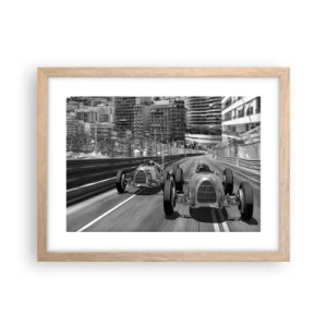 Affiche dans un chêne clair - Poster - Il y a longtemps à Monté Carlo - 40x30 cm