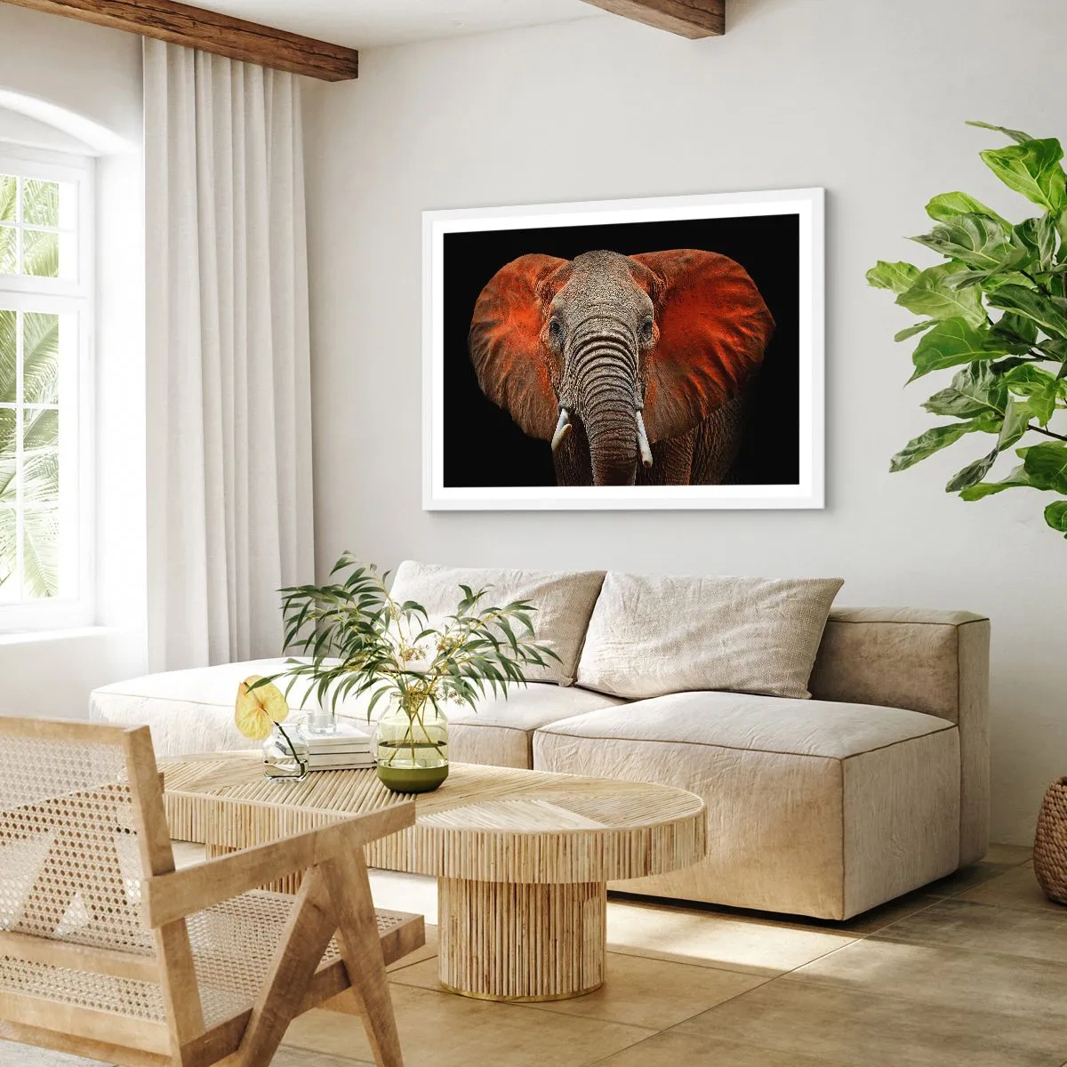 Affiche dans un cadre blanc - Poster - Je suis sauvage, et toi? - 100x70 cm