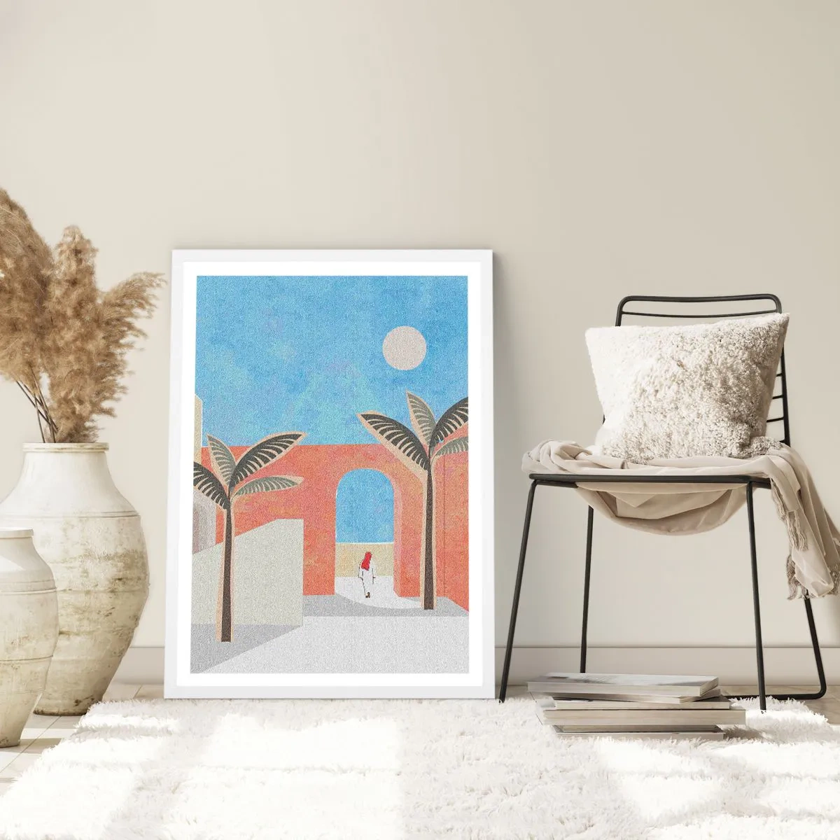 Affiche dans un cadre blanc - Poster - Journée arabe - 40x50 cm