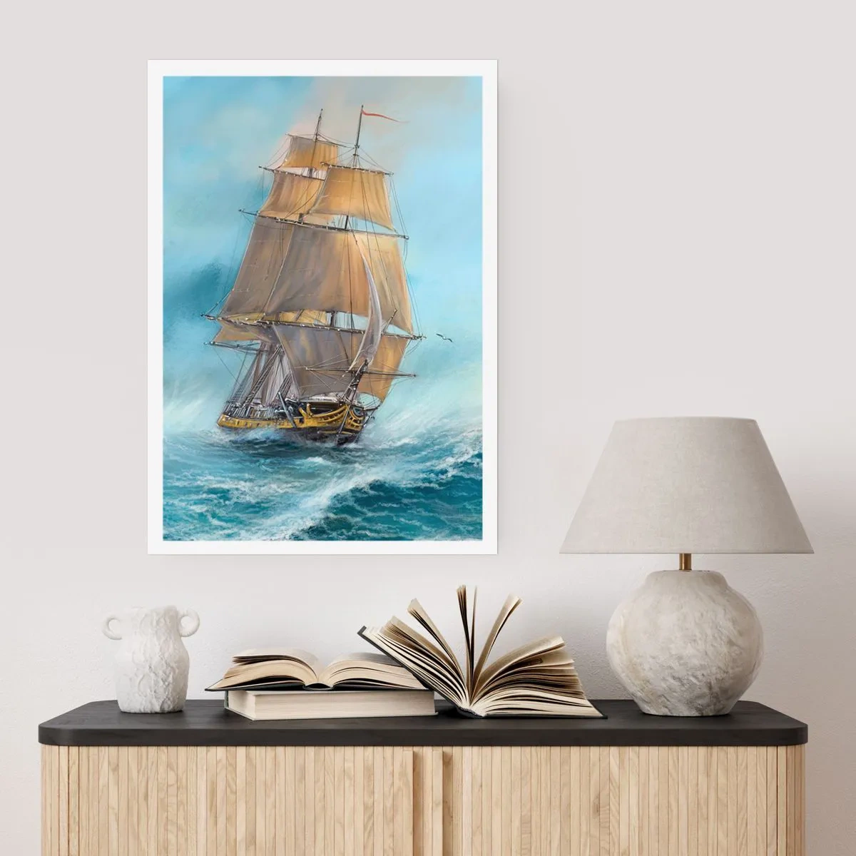 Affiche - Poster - Se précipitant sur les vagues - 61x91 cm