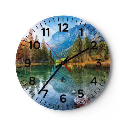 Horloge murale - Pendule murale - Douceur automnale - 40x40 cm