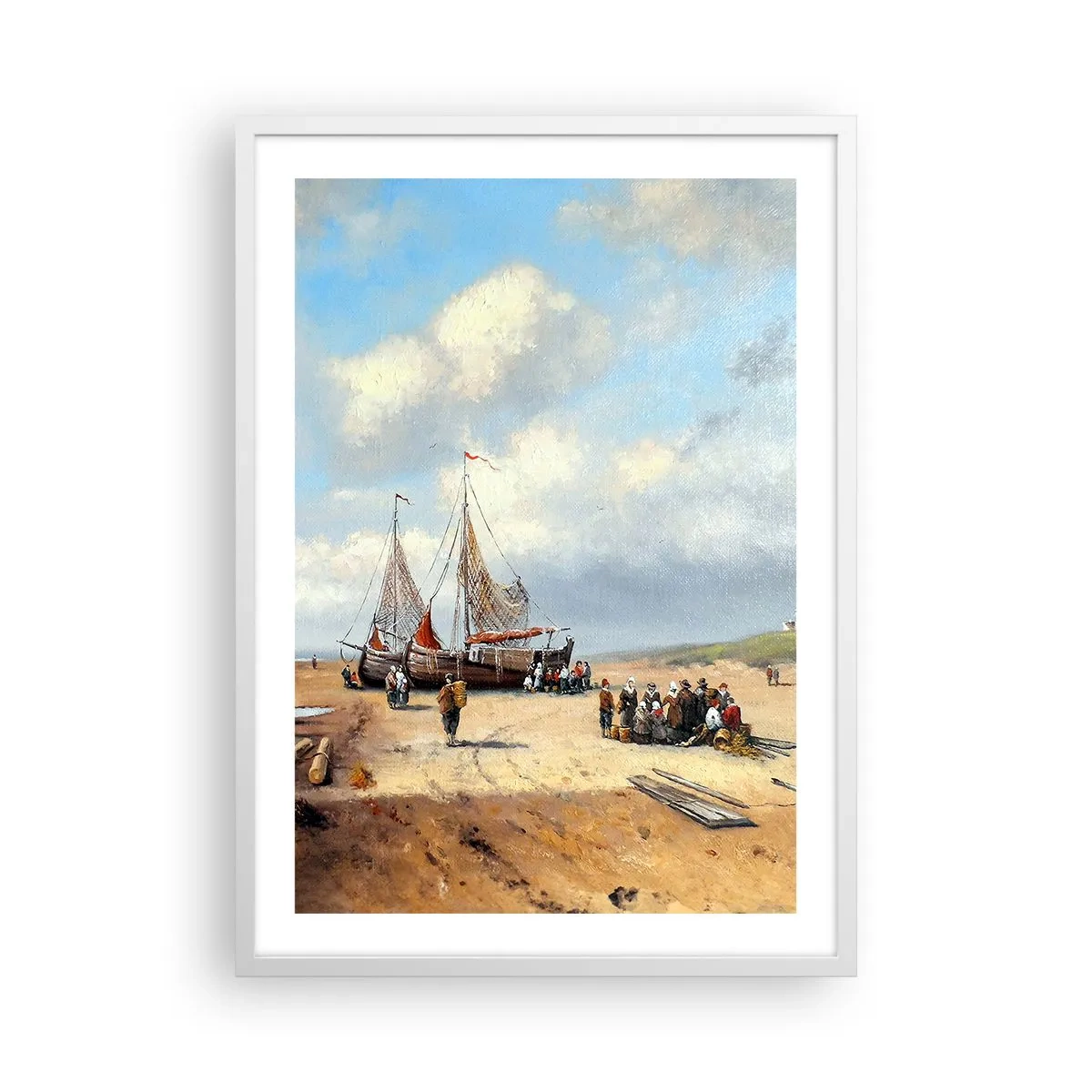 Affiche dans un cadre blanc - Poster - Après une capture réussie - 50x70 cm