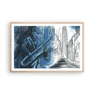 Affiche dans un chêne clair - Poster - Rhapsodie urbaine - 91x61 cm