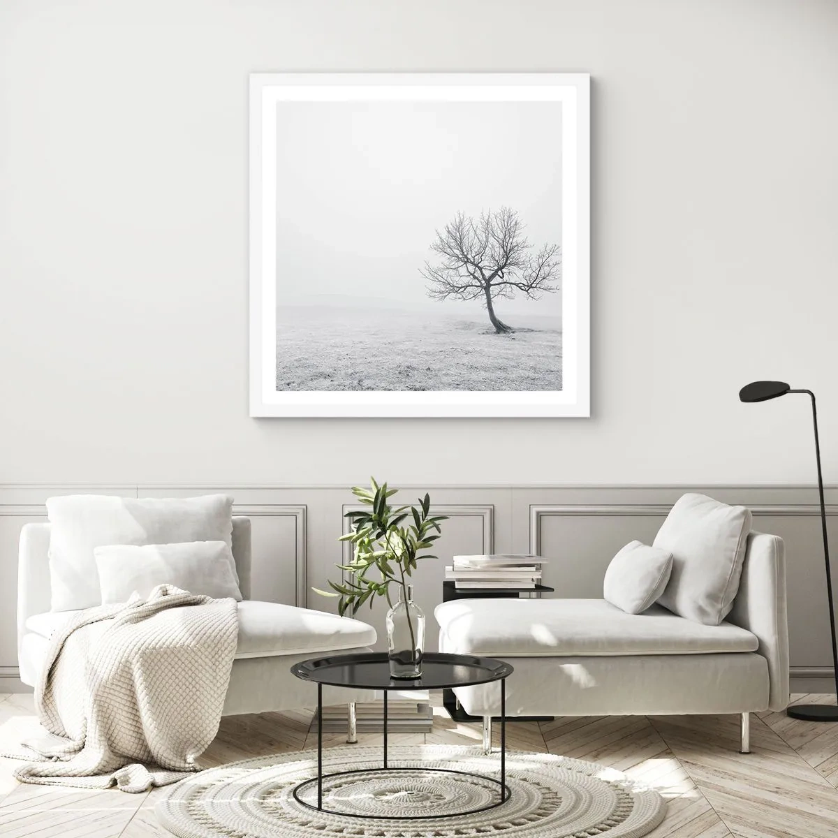 Affiche dans un cadre blanc - Poster - Contre le néant - 50x50 cm