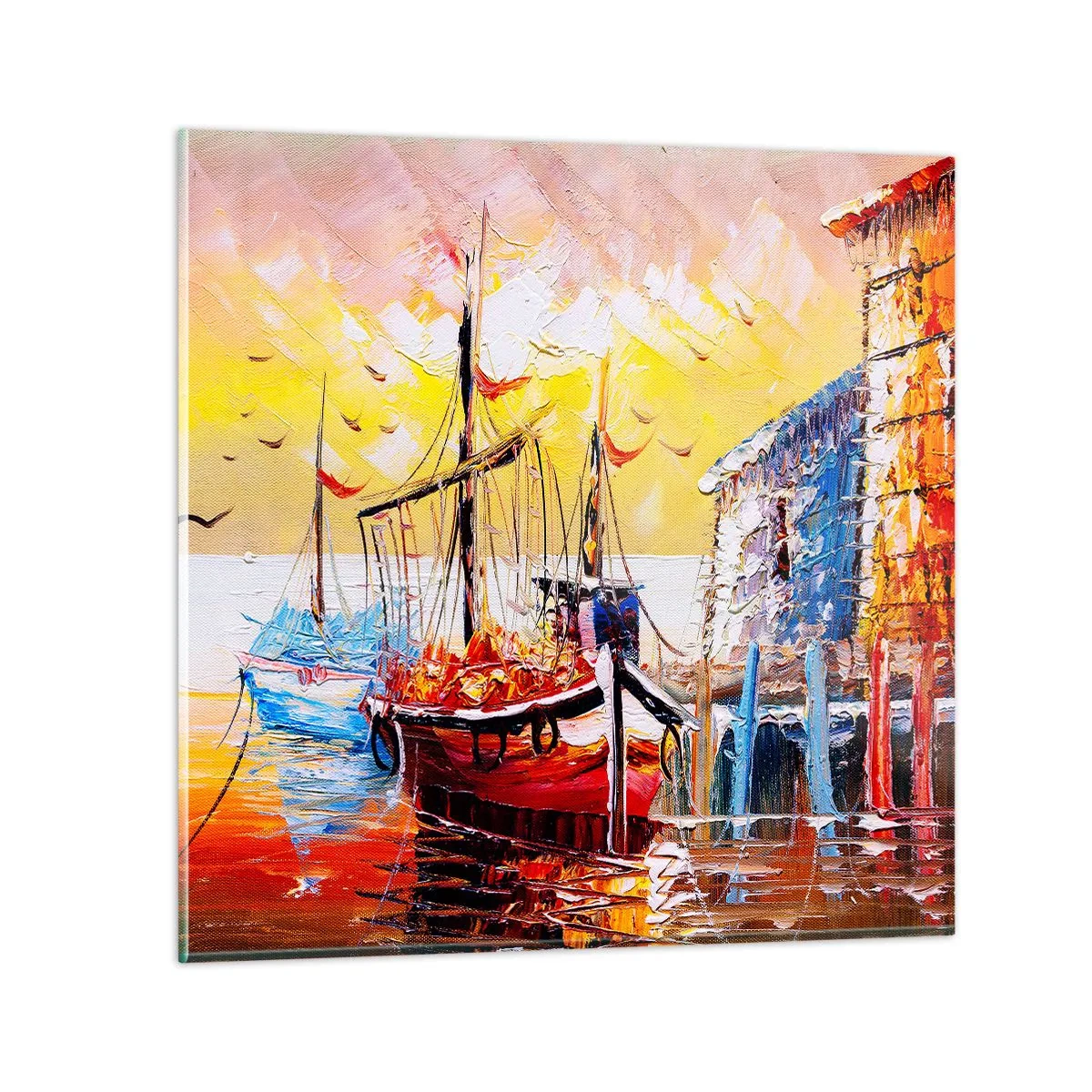 Impression sur verre - Image sur verre - Bon retour - 40x40 cm