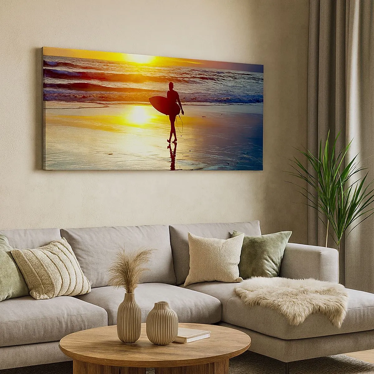 Impression sur toile - Image sur toile - Le retour du guerrier - 100x40 cm